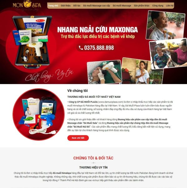 Theme wordpress bán đá muối