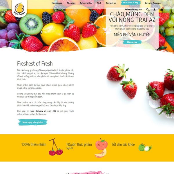 Theme wordpress bán nông sản 01