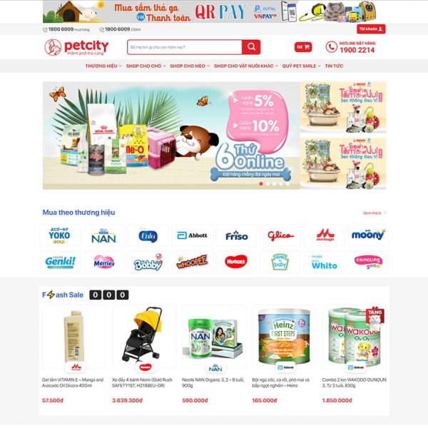 Theme wordpress bán tạp hóa online