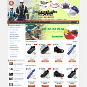 Giao diện theme WordPress bán đồ bảo hộ lao động, tối ưu hiển thị sản phẩm và bán hàng online.